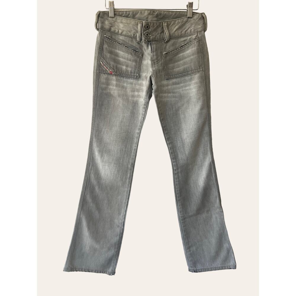 Diesel Gray Low Rise Straight Leg Denim Jeans Size 25